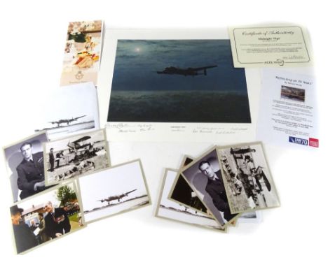 Gerald Coulson. Midnight 'Ops', coloured print, signed by the artist and veterans of the Dambusters raids, to include, Beck P