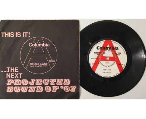 PINK FLOYD - ARNOLD LAYNE 7" - ORIGINAL UK DEMO (COLUMBIA DB 8156). Fantastic to see original 1967 demo of Arnold Layne c/w C