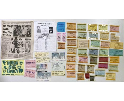 Approx 68 tickets / ticket stubs for concerts in and around the Manchester area c 1970s. Artists/concerts: Rory Gallagher, Th