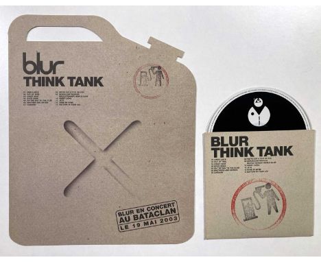 A rare promotional only CD copy of Blur - Think Tank (THINK1) with card CD cover bearing a hand stamped Banksy artwork. Also 