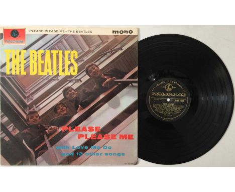 THE BEATLES - PLEASE PLEASE ME LP (2ND UK 'BLACK AND GOLD' PRESSING - PMC 1202).  A very well presented 2nd UK mono 'black an