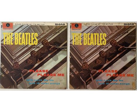 THE BEATLES - PLEASE PLEASE ME (2ND BLACK AND GOLD - INCLUDING 1ST AND 2ND PRINTING SLEEVES). Collectors' bundle featuring th