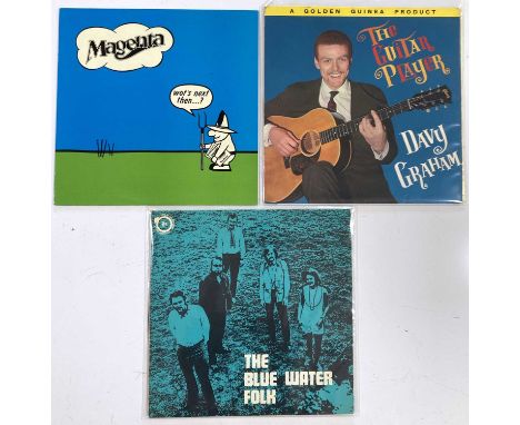 FOLK - LP RARITIES. Delightful pack of 3 x essential Folk rarity LPs. Titles are The Blue Water Folk - The Blue Water Folk (F