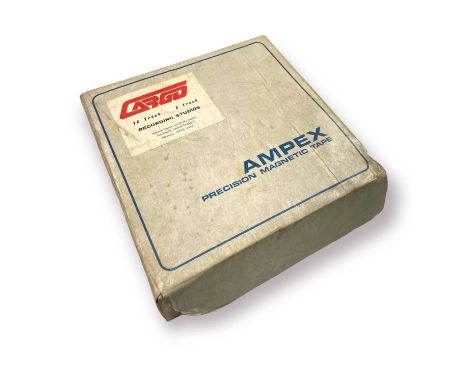 A boxed reel of Ampex 456 10.5" recording tape, with a Cargo Studios label. To the spine is written 'The Fall Reel 2'.This it
