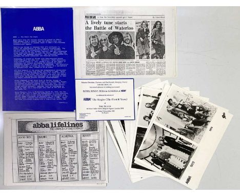 Collection of ephemera relating to the release of ABBA - The Singles. TO include: rare invite card to release event, November