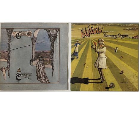 GENESIS - NURSERY CRYME/TRESPASS LPs (ORIGINAL UK PINK SCROLL COPIES). Lovely pack of 2 x original UK Charisma 'pink scroll' 