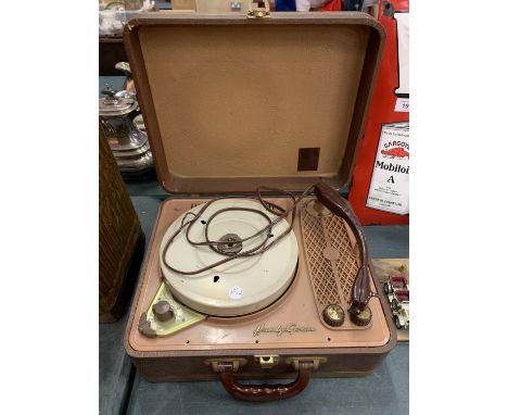 A VINTAGE REGENTONE CANDY-GRAM RECORD PLAYER 