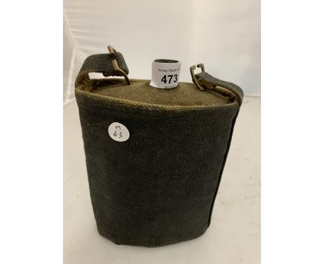 A BRITISH ARMY WATER BOTTLE DATED 1943 