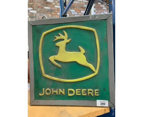 A JOHN DEERE ILLUMINATED LIGHT BOX SIGN 