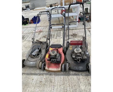THREE ROTARY MOWERS - FOR SPARES OR REPAIRS 
