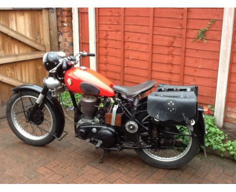 A 1954 BSA M21 "PLUNGER" 600 CC MOTORCYCLE WITH V5 - THE REGISTRATION, ENGINE AND FRAME NUMBERS ARE THE ORIGINAL MATCHING NUM