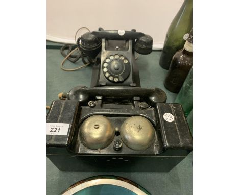 TWO VINTAGE BAKELITE TELEPHONES 