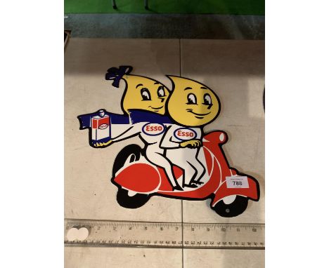 AN 'ESSO SCOOTER' METAL SIGN 