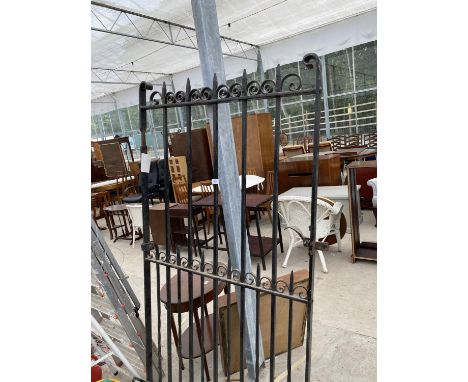 A WROUGHT IRON GATE - 184 CM X 94 CM 