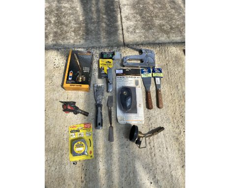 STAPLER, SCRAPERS, BLOW TORCH HEADS ETC 