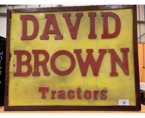 A LARGE DAVID BROWN ILLUMINATED LIGHT BOX SIGN 