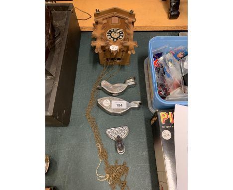 A CUCKOO CLOCK AND FURTHER ITEMS 