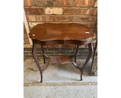 A SIDE TABLE WITH LOWER SHELF 