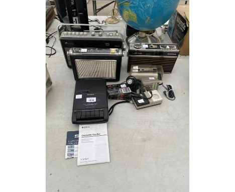 THREE VINTAGE RADIOS, VARIOUS ELECTRCALS 