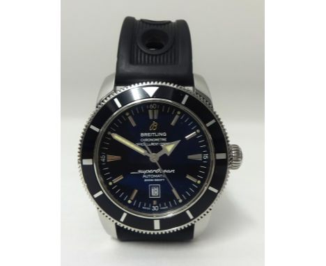 Breilting, a Gents Super Chronometer date wrist watch. 660 feet, with Breitling box.