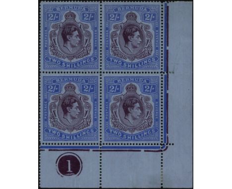 Mint Plate block of four with HPFs #59i broken upper right scroll and #60 broken lower right scroll, the stamps unmounted, se