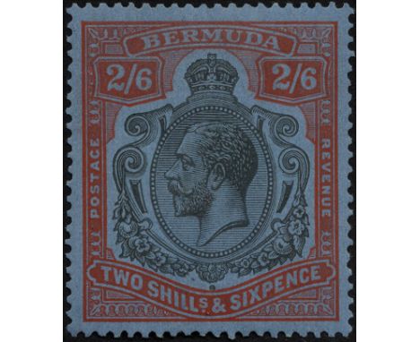 1930 (Mar.) 2/6d grey-black and pale orange-vermilion on grey-blue paper, mint, very lightly mounted; light collector's mark 