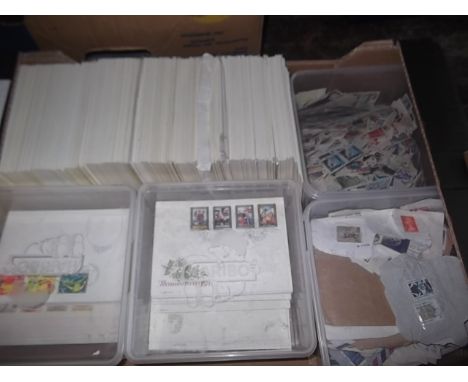 Box - Large amount PHQ Cards, loose stamps & first day covers (Liechtenstein)