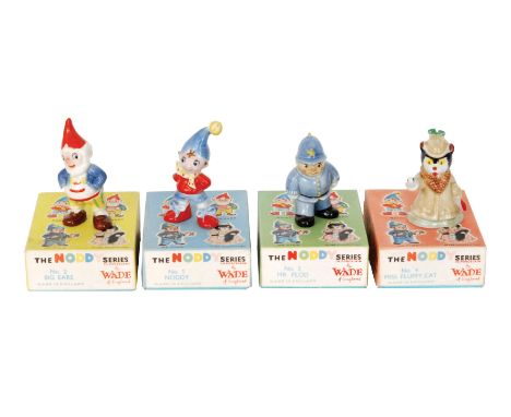 A set of four boxed Wade 'The Noddy Series' figures comprising Noddy, Big Ears, Mr Plod and Miss Fluffy Cat together with a S