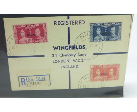 Stamps; King George VI postal history and first day covers in album (50 covers) 
