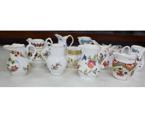 A collection of twelve Royal Worcester jugs, The Historic Jugs, with certificates 