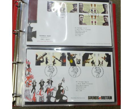 GB first day covers from September 2006 to October 2010, 52 covers all with typed address and special Bureau cancel 