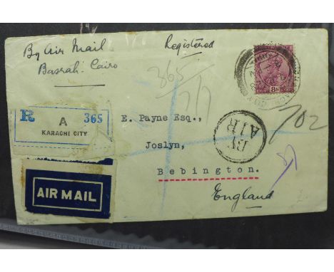 Flown covers, mainly first flight, including rare covers from 1928 onwards (40) 