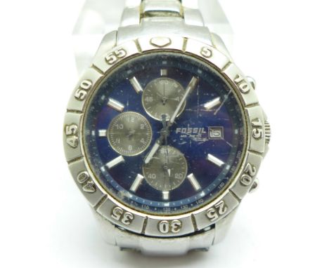 A Fossil Chronometer date wristwatch 
