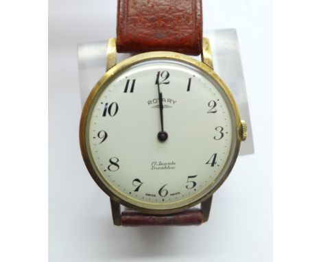 A 9ct gold cased Rotary wristwatch, 33mm case 