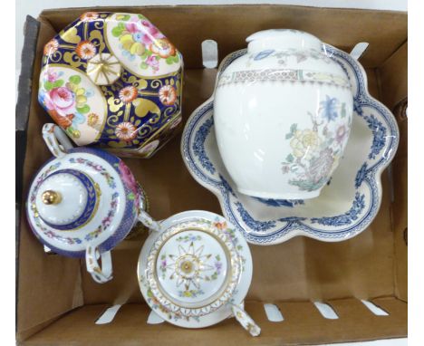 China including a Spode Chinese Rose ginger jar, Mason's bowl, Dresden lidded pot, etc., one a/f **PLEASE NOTE THIS LOT IS NO