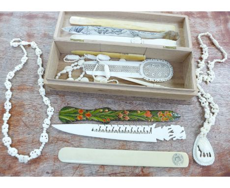 Vintage bone necklaces and page turners 