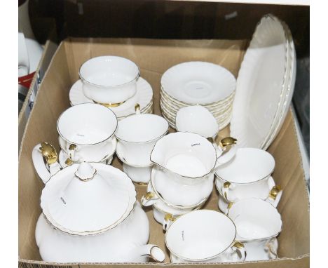 Royal Albert Val D'Or part tea service&nbsp;to include teacups, saucers, milk jugs, teapot, side plates, etc&nbsp;Condition R