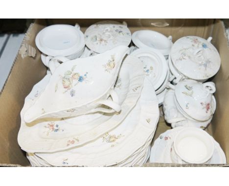 Continental part dinner service, possibly German, Waechtersbach, to include dinner plates, small saucers, lidded soup/marmite