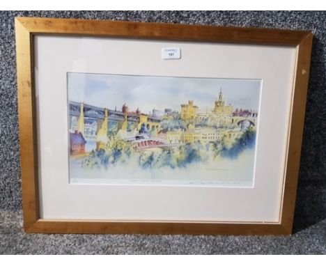 A colour print after Roy Francis Kirton "High and Swing" no 3/375, signed 29 x 42cm