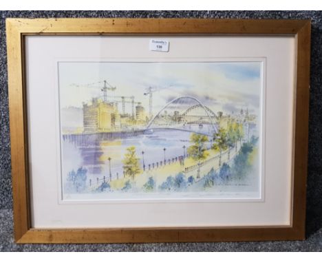 A colour print after Roy Francis Kirton "Millennium Bridge" no 9/375 signed 29 x 42cm
