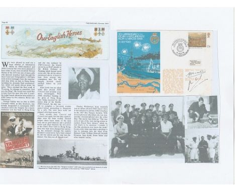 Commander John Kerans Dso & Lieutenant Commander L.S. Hett signed Rare RN FDC. 30th Anniversary 31 July 1949   31 July 1979 t