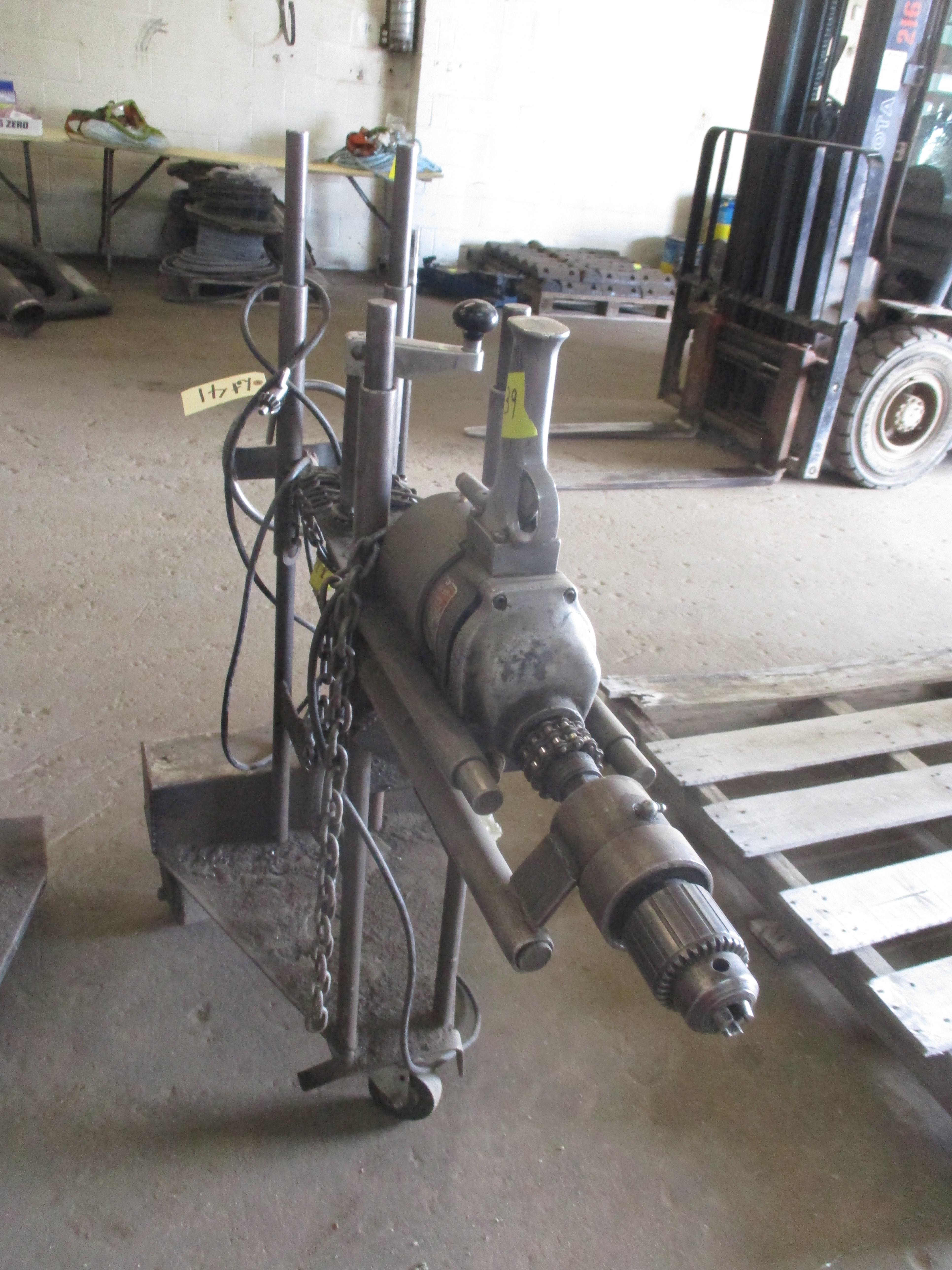 HORIZONTAL MOBILE FRAME DRILL UNIT POWERED BY MILWAUKEE DRILL 3/4"