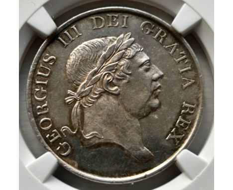NGC  - George III (1760-1820), 1814 Bank of England Three Shillings, (S. 3770), aureate bust head, rev. BANK / TOKEN / 3 SHIL