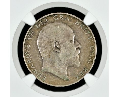 NGC – Edward VII (1901-1910), Halfcrown, 1903, (S. 3980), bare head rev. crowned shield, a rare coin, encapsulated and graded