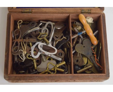 Large quantity of various mantel and other clock keys 