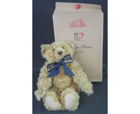 Steiff limited edition Centenary teddy bear, 2002, with blond mohair and growler, white tag to ear, 670985, limited edition t