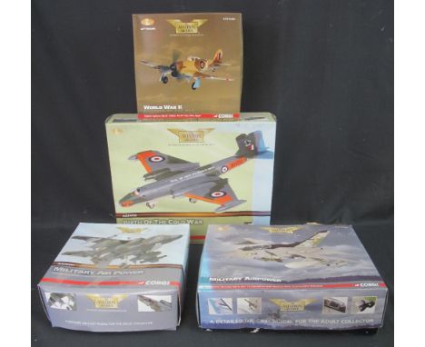 Two Corgi 'The Aviation Archive' Military Air Power 1:72 scale diecast models to include: AA35401 Sepecat Jaguar, GR.1A; No. 