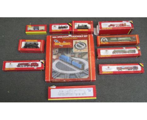 A collection of Hornby railways 00 gauge scale model items, all in original boxes, to include: R413 Operating LMS mail coach;