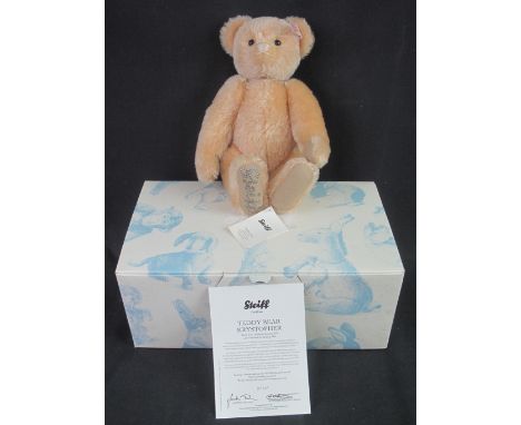 Modern Steiff 'Krystopher' teddy bear, blond, with growler,  30cm high.  Limited to the end of 2010, no.: 547.  In original b