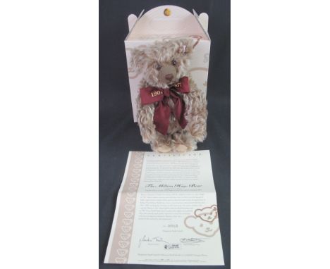 Modern Steiff 'The Million Hugs Bear' copper brown, 28cm high.  Limited edition no.: 513/1907 pieces.  In original box with c